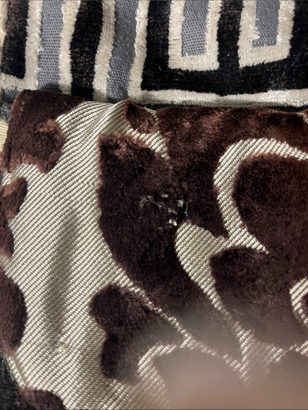 Vintage Patchwork Velvet Purse - Brown & Black